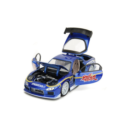 Jada Toys Street Fighter Mazda RX 7 (1993) 1:24 Scale with Chun Li Figure