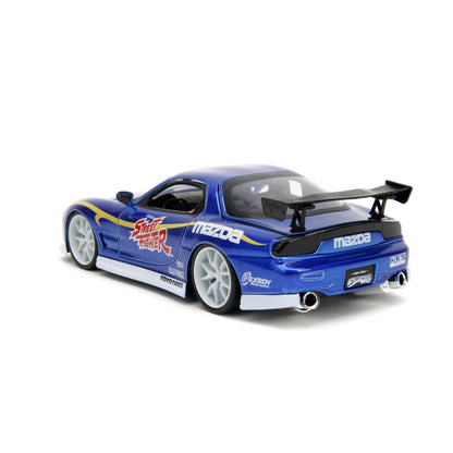 Jada Toys Street Fighter Mazda RX 7 (1993) 1:24 Scale with Chun Li Figure