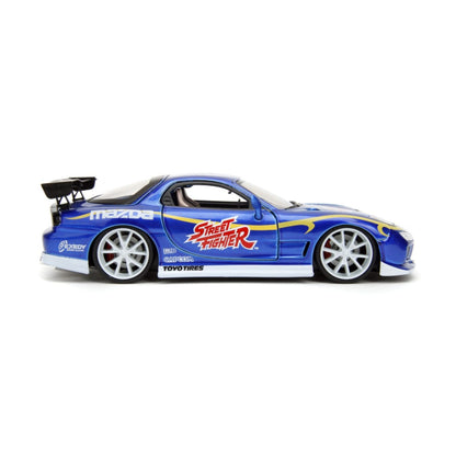 Jada Toys Street Fighter Mazda RX 7 (1993) 1:24 Scale with Chun Li Figure