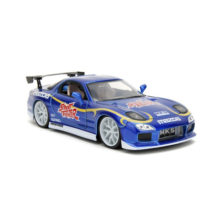 Jada Toys Street Fighter Mazda RX 7 (1993) 1:24 Scale with Chun Li Figure