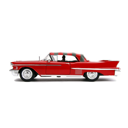 Jada Toys A Nightmare on Elm Street 1958 Cadillac Series 62 1:24 with Figure Hollywood Ride