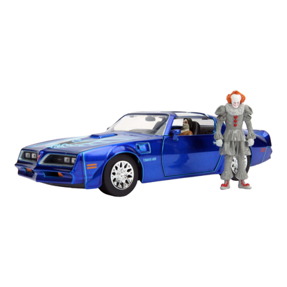 Jada Toys It (2017) 1977 Pontiac Firebird 1:24 with Pennywise Figure Hollywood Ride