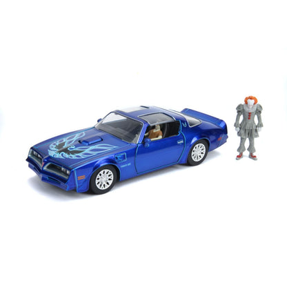 Jada Toys It (2017) 1977 Pontiac Firebird 1:24 with Pennywise Figure Hollywood Ride