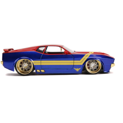 Jada Toys Marvel Comics Captain Marvel 1973 Ford Mustang Mach 1 1:24 Scale Hollywood Ride