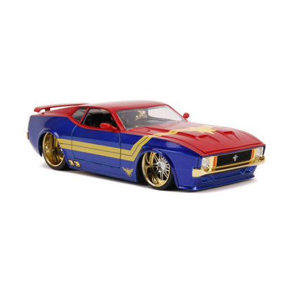 Jada Toys Marvel Comics Captain Marvel 1973 Ford Mustang Mach 1 1:24 Scale Hollywood Ride
