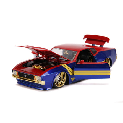 Jada Toys Marvel Comics Captain Marvel 1973 Ford Mustang Mach 1 1:24 Scale Hollywood Ride