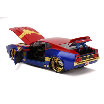 Jada Toys Marvel Comics Captain Marvel 1973 Ford Mustang Mach 1 1:24 Scale Hollywood Ride