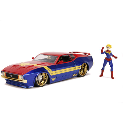 Jada Toys Marvel Comics Captain Marvel 1973 Ford Mustang Mach 1 1:24 Scale Hollywood Ride