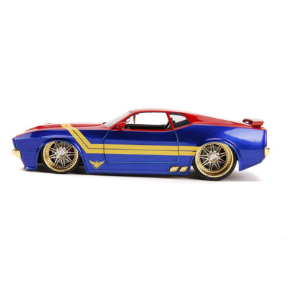 Jada Toys Marvel Comics Captain Marvel 1973 Ford Mustang Mach 1 1:24 Scale Hollywood Ride