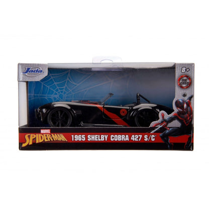 Jada Toys Marvel Comics Miles Morales 1965 Shelby Cobra 1:32 Scale Hollywood Ride