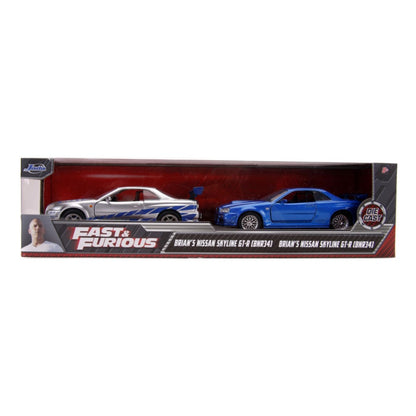 Jada Toys Fast & Furious Brian's Nissan Skyline GT R Twin Pack 1:32 Scale