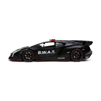 Jada Toys Hyperspec 2017 Lamborghini Veneno Black 1:24 Scale