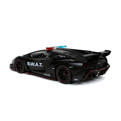Jada Toys Hyperspec 2017 Lamborghini Veneno Black 1:24 Scale