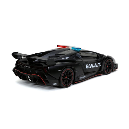 Jada Toys Hyperspec 2017 Lamborghini Veneno Black 1:24 Scale