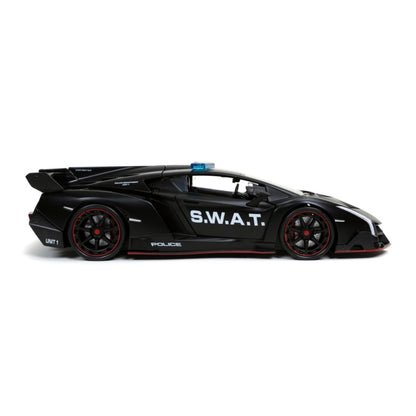 Jada Toys Hyperspec 2017 Lamborghini Veneno Black 1:24 Scale