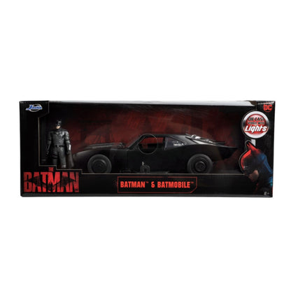 Jada Toys The Batman Batmobile with Batman 1:18 Scale Hollywood Ride with Light