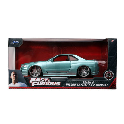 Jada Toys Fast & Furious 2002 Nissan Skyline GT R (R34) 1:24 Scale