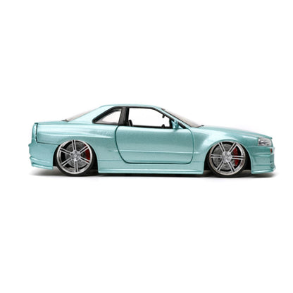 Jada Toys Fast & Furious 2002 Nissan Skyline GT R (R34) 1:24 Scale
