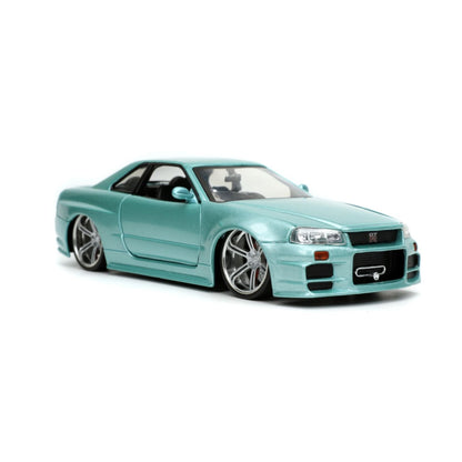 Jada Toys Fast & Furious 2002 Nissan Skyline GT R (R34) 1:24 Scale
