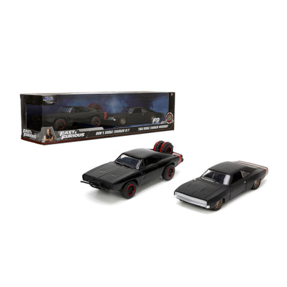 Jada Toys Fast & Furious Dom's F9 Charger & F7 Charger 1:32 Scale 2 Pack