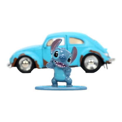 Jada Toys Lilo & Stitch VW Beetle (Blue) 1:32 Scale with Stitch MetalFig