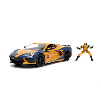 Jada Toys Marvel Comics Wolverine & 2020 Chevy Corvette 1:24 Scale