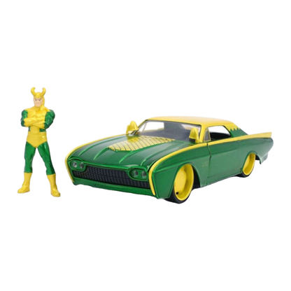 Jada Toys Marvel Comics Loki & 1963 Ford Thunderbird 1:24 Scale