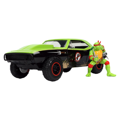 Jada Toys Teenage Mutant Ninja Turtles (TV 1987) 1967 Chevrolet Camaro with Raphael 1:24 Scale