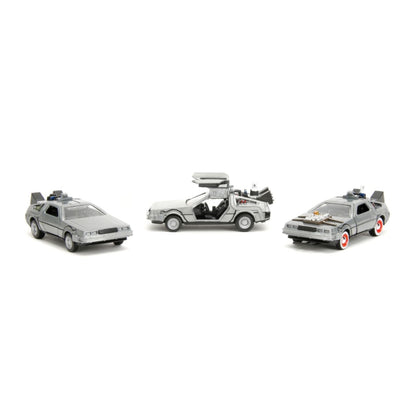 Jada Toys Back to the Future DeLorean 1:32 Scale 3 Pack