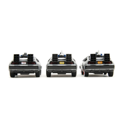 Jada Toys Back to the Future DeLorean 1:32 Scale 3 Pack