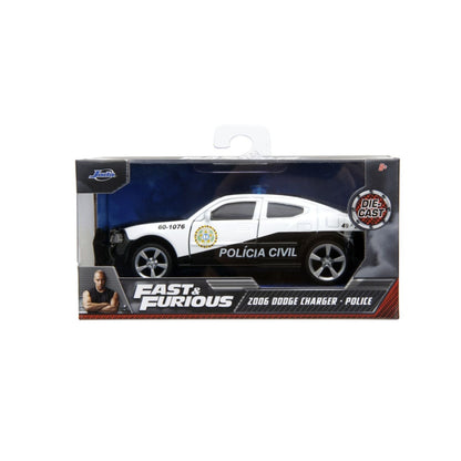 Jada Toys Fast & Furious Dodge Charger Police Car 1:32 Scale Hollywood Rides Diecast Vehicle