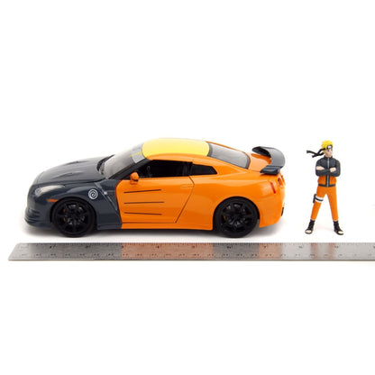 Jada Toys Naruto Nissan GT R R35 (2009) 1:24 Scale with Naruto Figure Hollywood Rides Diecast Vehicle