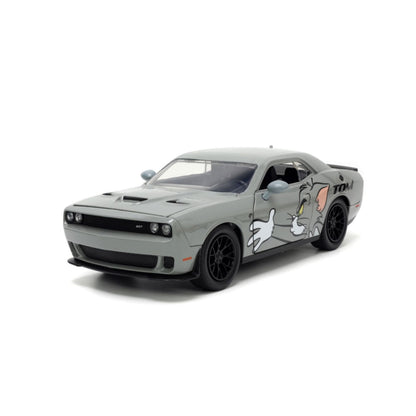 Jada Toys Tom & Jerry 2015 Dodge Challenger Hellcat with Jerry Figure 1:24 Scale