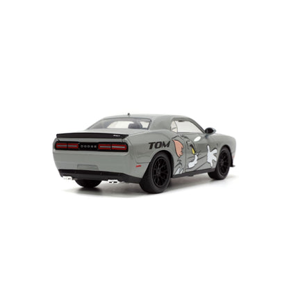 Jada Toys Tom & Jerry 2015 Dodge Challenger Hellcat with Jerry Figure 1:24 Scale