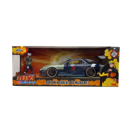 Jada Toys Naruto Mazda RX 7 With Kakashi Figure 1:24 Scale Vehicle
