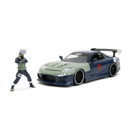 Jada Toys Naruto Mazda RX 7 With Kakashi Figure 1:24 Scale Vehicle