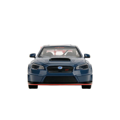 Jada Toys Jujutsu Kaisen 1:24 2016 Subaru WRX STI Diecast Vehicle with Yuji Itadori 2.75" Figure
