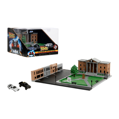 Jada Toys Back to the Future 1.65" Nano Scene Hill Valley Courthouse Diecast Set