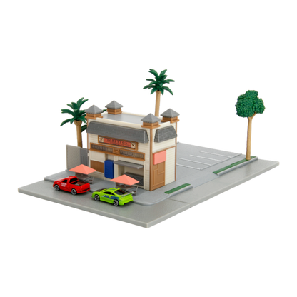 Jada Toys Fast & Furious Toretto's Cafe NanoScene with 2 Vehicles