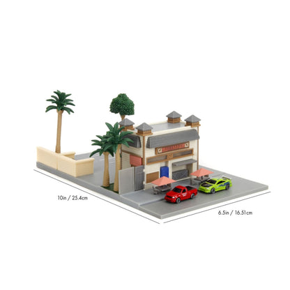 Jada Toys Fast & Furious Toretto's Cafe NanoScene with 2 Vehicles