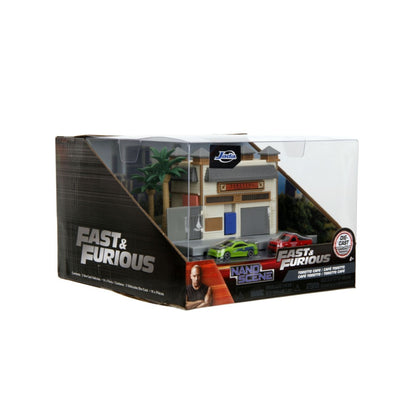 Jada Toys Fast & Furious Toretto's Cafe NanoScene with 2 Vehicles