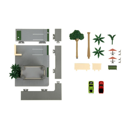 Jada Toys Fast & Furious Toretto's Cafe NanoScene with 2 Vehicles