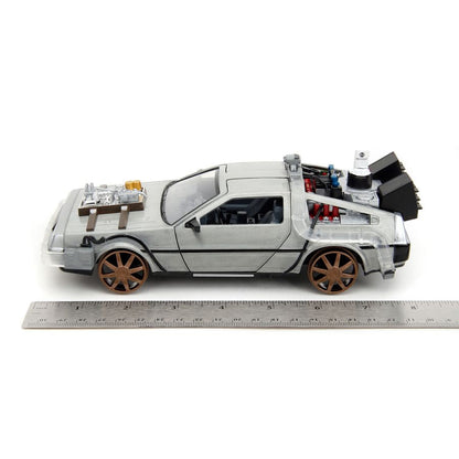Jada Toys Back to the Future Part III Delorean 1:24 Diecast Vehicle (with Lights)