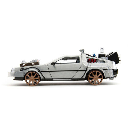 Jada Toys Back to the Future Part III Delorean 1:24 Diecast Vehicle (with Lights)