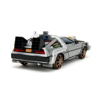 Jada Toys Back to the Future Part III Delorean 1:24 Diecast Vehicle (with Lights)