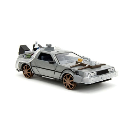 Jada Toys Back to the Future Part III Delorean 1:24 Diecast Vehicle (with Lights)