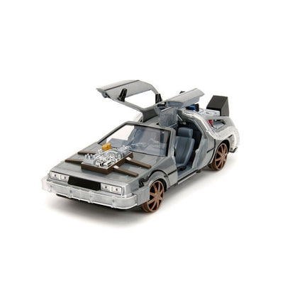 Jada Toys Back to the Future Part III Delorean 1:24 Diecast Vehicle (with Lights)