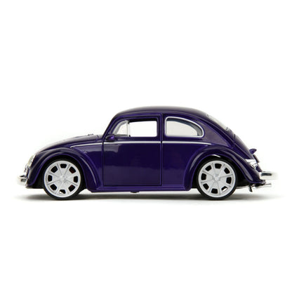 Jada Toys Wednesday (TV) VW Beetle (with Wednesday) 1:24 Scale Diecast Vehicle