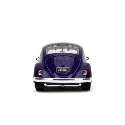 Jada Toys Wednesday (TV) VW Beetle (with Wednesday) 1:24 Scale Diecast Vehicle
