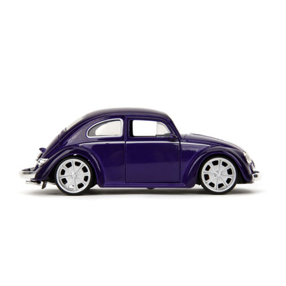 Jada Toys Wednesday (TV) VW Beetle (with Wednesday) 1:24 Scale Diecast Vehicle